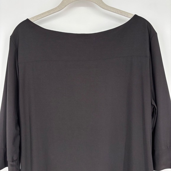 Audrey Whitmore Sutton Dress Sz XL Boat Neck 3/4 Sleeve Minimalist LBD Timeless - Picture 9 of 13